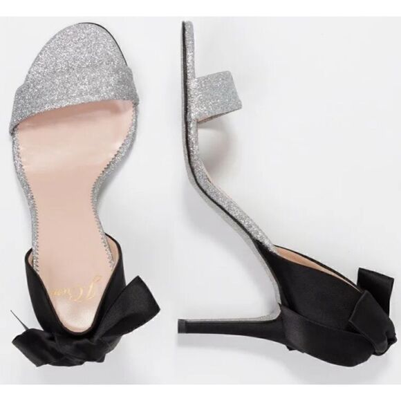 J. Crew d'Orsay sandals in silk  and glitter Size 9.5 New No Box - Picture 3 of 9